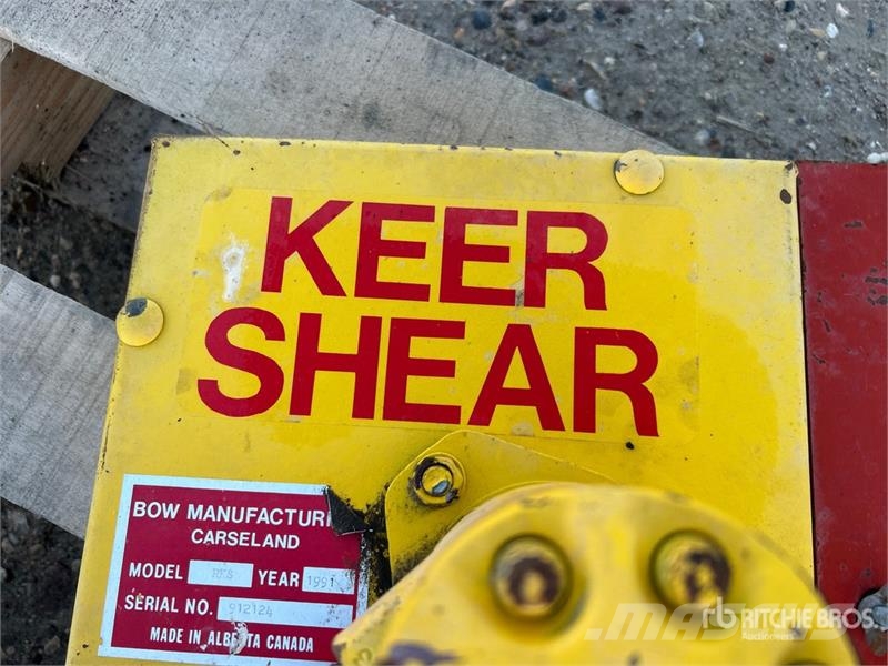 Bow Manufacturing RKS Hydraulic Keer Shear Kiti naudoti statybos komponentai