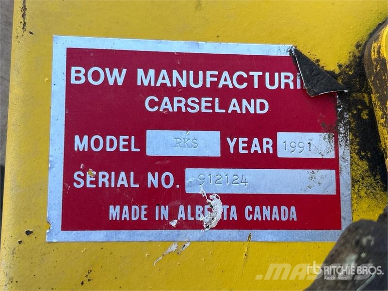Bow Manufacturing RKS Hydraulic Keer Shear Kiti naudoti statybos komponentai