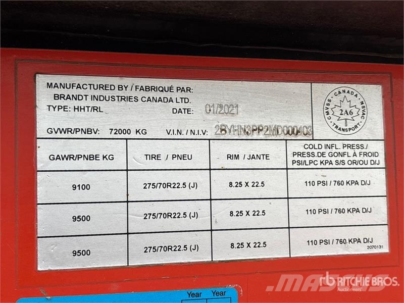 Brandt 65 ton Tri/A Removable Gooseneck Lowboy Trailer لوادر منخفضة