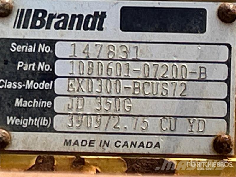 Brandt 72 in 2.75 cyd Q/C Cleanup Excavator Bucket - Fits Κουβάδες