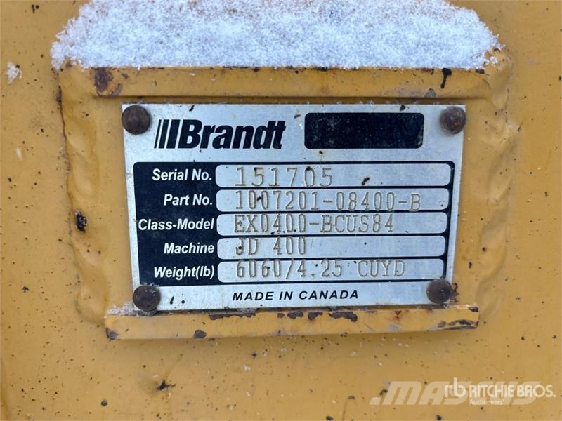 Brandt 84 in Q/C Cleanup Excavator Bucket - Fits John Dee Buckets