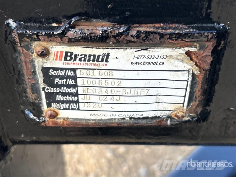 Brandt 90 in Wheel Loader Material Handling Arm Pale gommate telescopiche