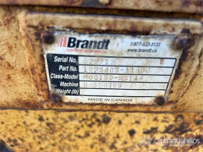 Brandt G Series 113 in Motor Grader Snow Wing Hojas y cuñas quitanieves
