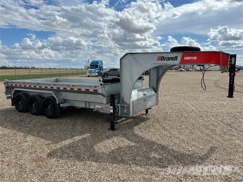Brandt UGD1116 16 ft Gooseneck Dump Utility Trailer (Unus Savivartės priekabos