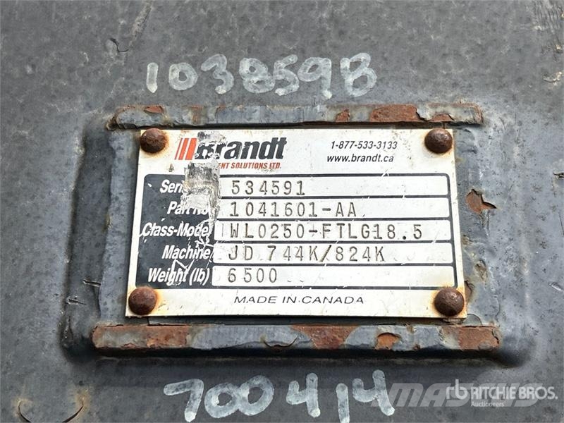 Brandt Wheel Loader Grapple Haaratsid