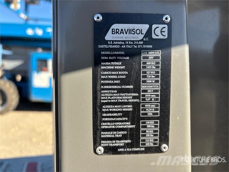 Bravi LUI MINI S.K. Vertical Mast Lift Vertikálne stĺpové výťahy