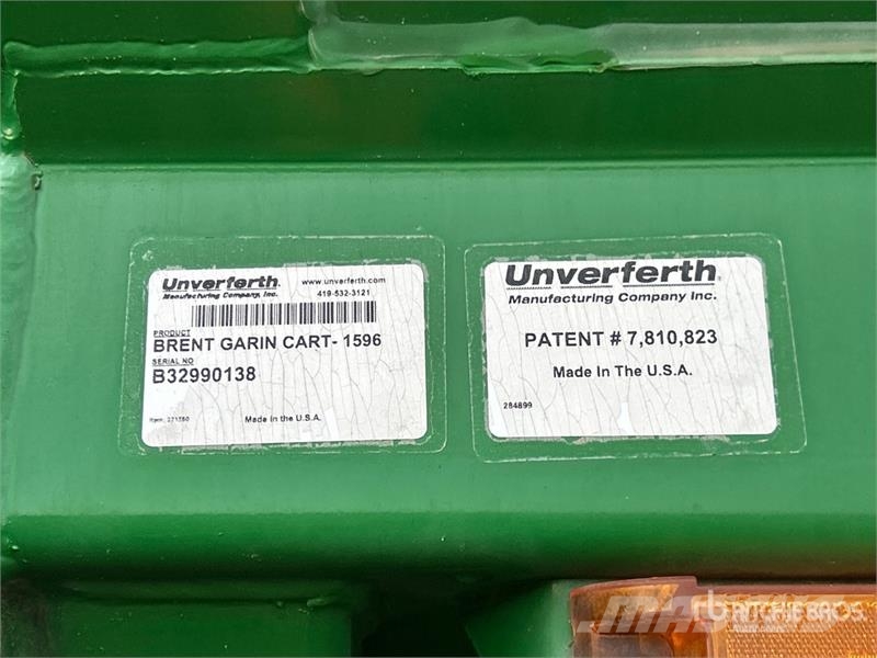 Brent 1596 1500 bu T/A Grain Cart مقطورة حبوب
