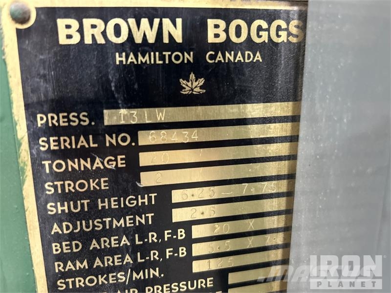 Brown Boggs 13LW Electric Punch Press 건설 장비 - 기타