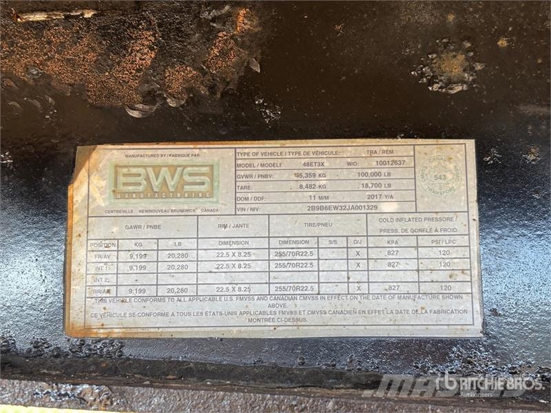 BWS 48 ft Tri/A Step Deck Trailer Maskinhenger