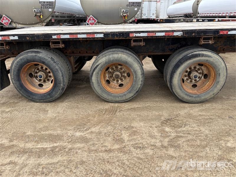 BWS 53 ft Tri/A Flatbed Trailer Plataforma plana/laterales abatibles