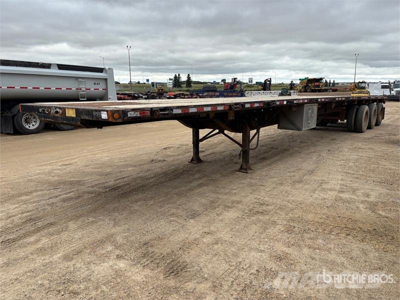 BWS 53 ft Tri/A Flatbed Trailer Plataforma plana/laterales abatibles