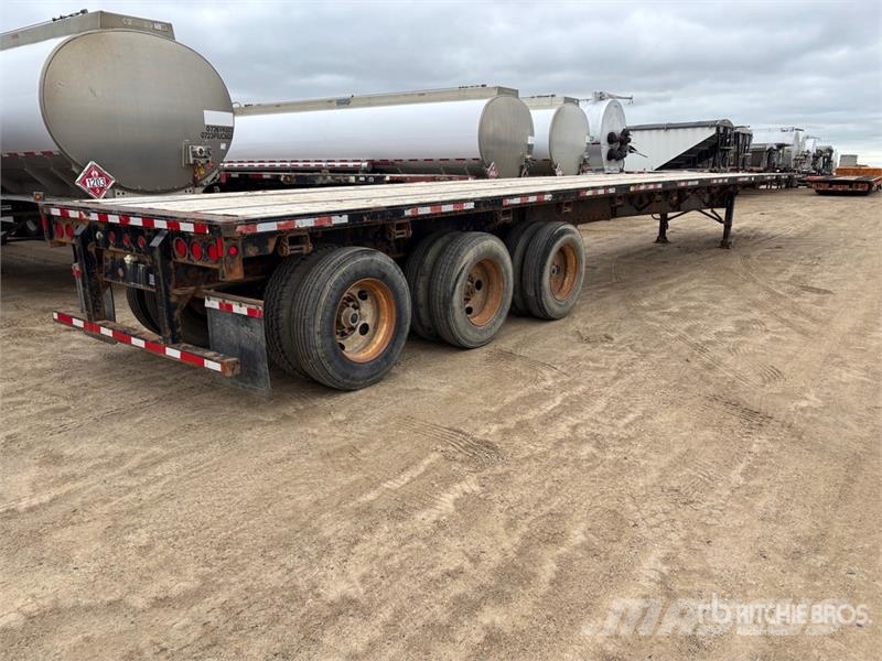 BWS 53 ft Tri/A Flatbed Trailer Plataforma plana/laterales abatibles