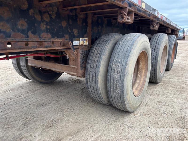 BWS 53 ft Tri/A Flatbed Trailer Plataforma plana/laterales abatibles