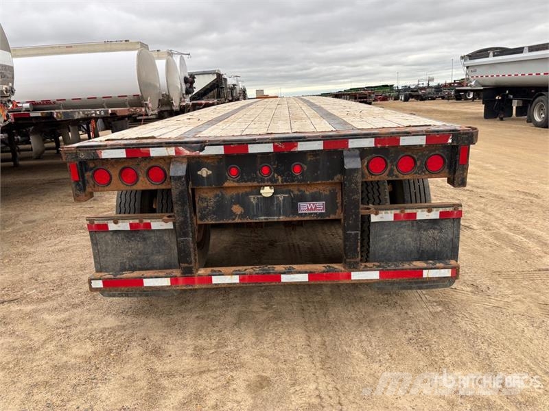 BWS 53 ft Tri/A Flatbed Trailer Plataforma plana/laterales abatibles