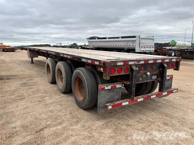 BWS 53 ft Tri/A Flatbed Trailer Plataforma plana/laterales abatibles
