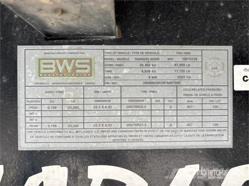 BWS T/A Removable Gooseneck Lowboy Trailer Tieflader