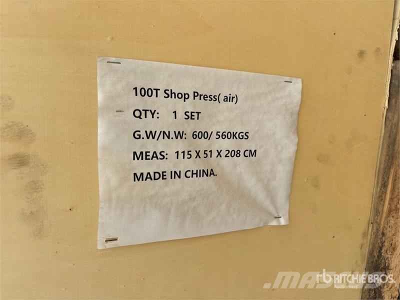  BYT ASPSS100 100 ton Air Shop Press (Unused) Drugi deli