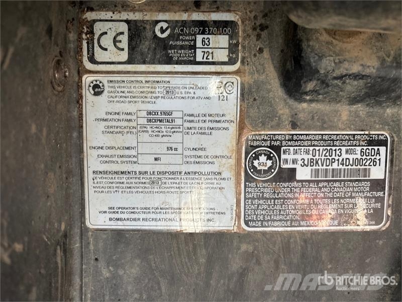 Can-am Commander 1000 4x4 Utility Vehicle Pomoćne mašine