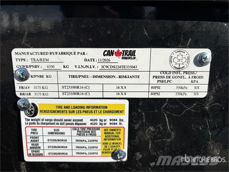 Can Trail 14 ft T/A Dump Utility Trailer Самоскиди