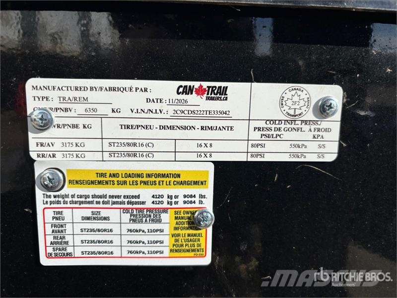 Can Trail 14 ft T/A Dump Utility Trailer Kiper prikolice