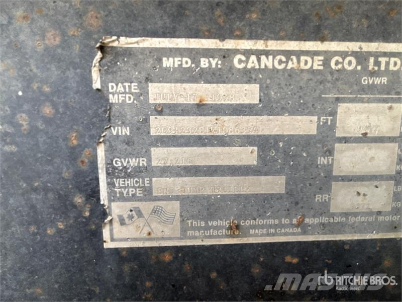 Cancade 32 ft T/A End Dump Trailer مقطورات قلابة