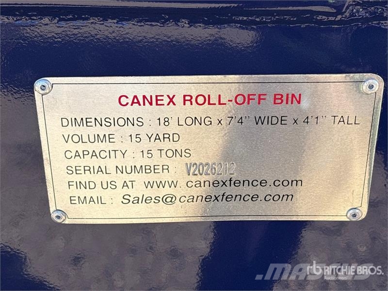 Canex 18 ft Roll-Off Container (Unused) Specijalni kontejneri