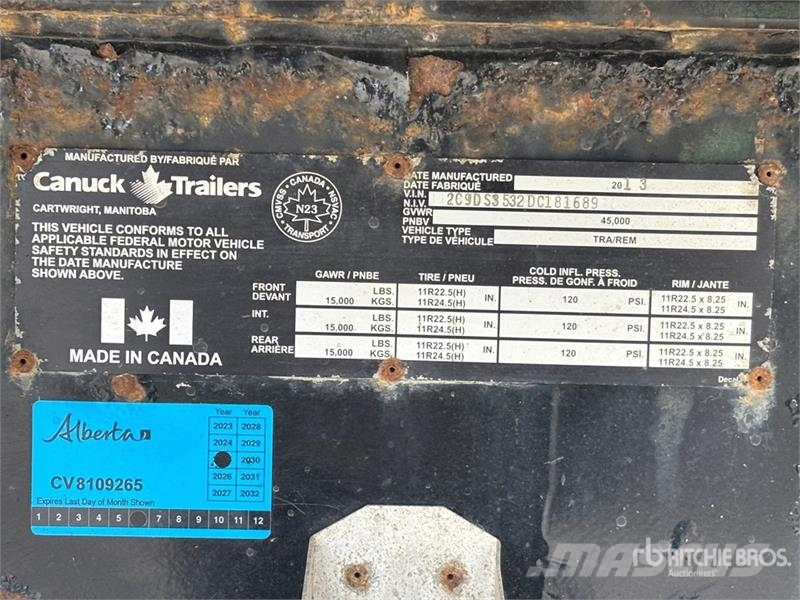  Canuck 31 ft Tri/A End Dump Trailer 自卸拖车