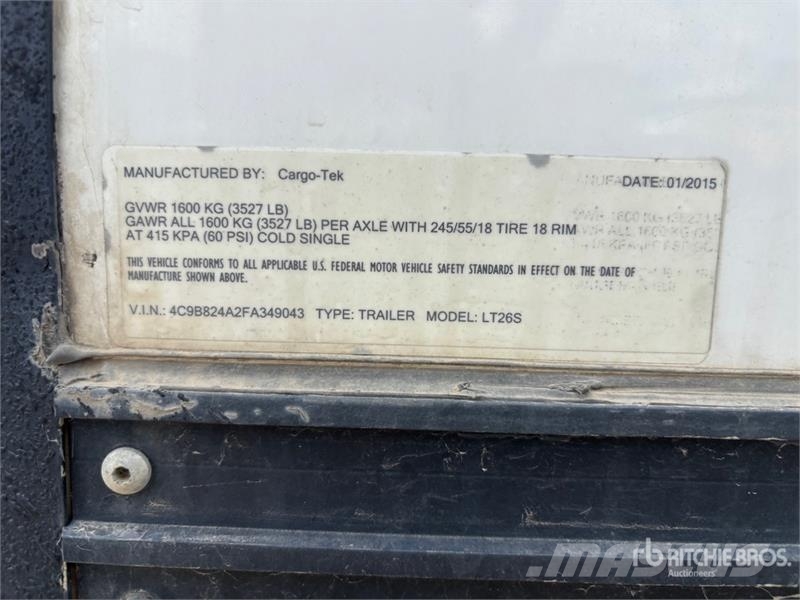  Cargo Tek LT26S 23 ft T/A Enclosed Trailer Прицепы-фургоны
