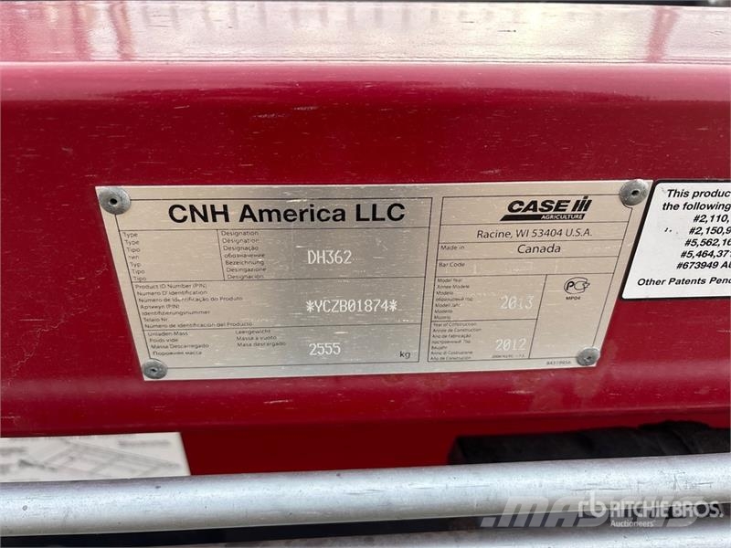 CASE DH352 35 ft Draper Windrower Header Falciandanatrici