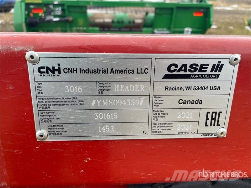 Case IH 3016 15 ft Combine Pickup Header Combine harvester heads