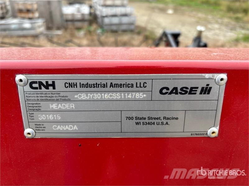 Case IH 3016 16 ft Draper Combine Pickup Header Cabeçotes de colheitadeira