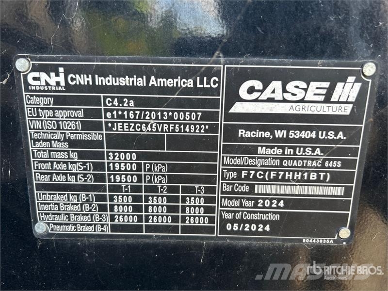Case IH 645 AFS Quadtrac Quadtrac Track Tractor Traktoren