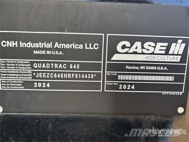 Case IH 645 Quadtrac Track Tractor الجرارات