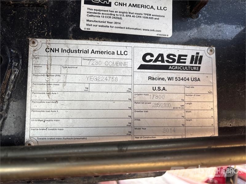 Case IH 7230 聯合收穫機