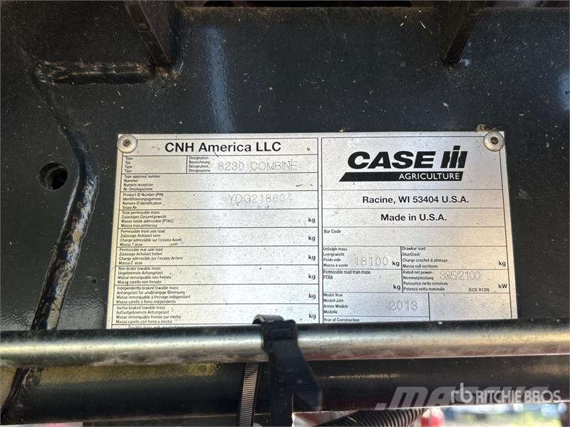 Case IH 8230 Θεριζοαλωνιστικές μηχανές