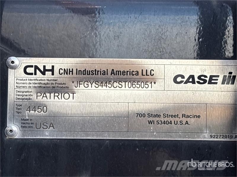 Case IH Patriot 4450 120 ft 4x4 High Clearance Self-Propel Self-propelled sprayers