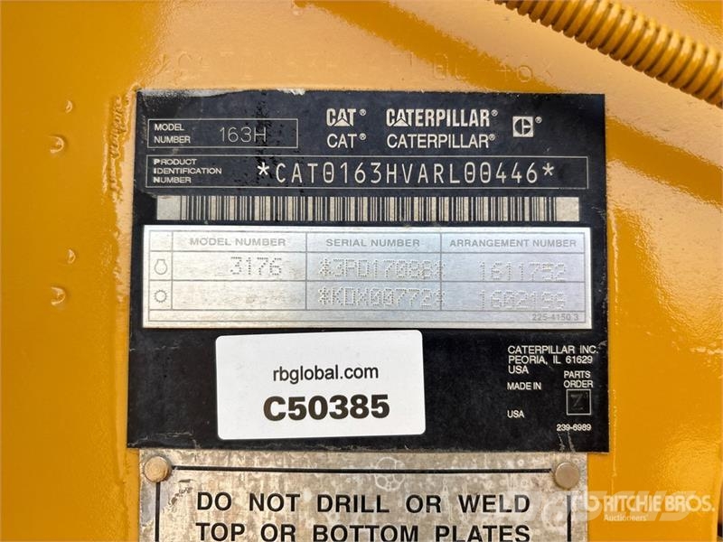 CAT 163H Motor Grader Grejdry