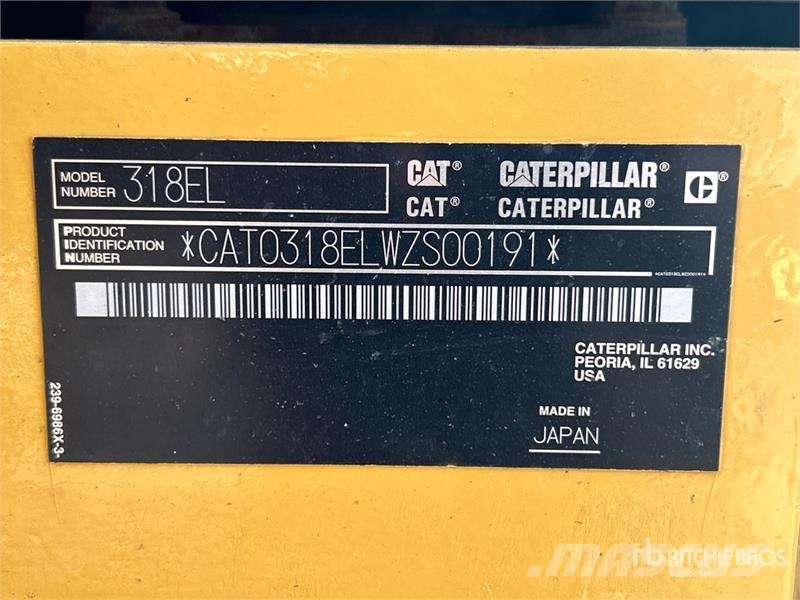 CAT 318EL Tracked Excavator Crawler excavators