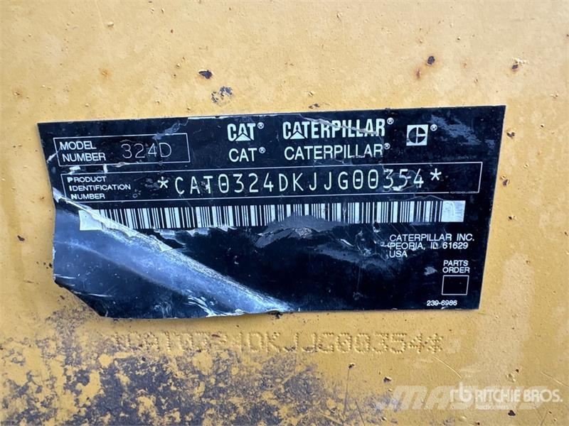 CAT 324 DL Tracked Excavator (Inoperable) Kāpurķēžu ekskavatori