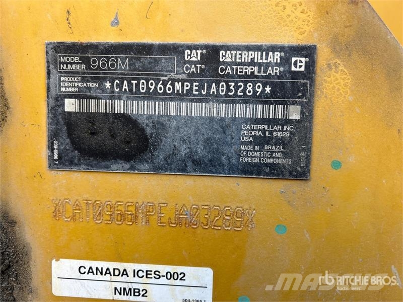 CAT 966M Wheel Loader Gumikerekes homlokrakodók