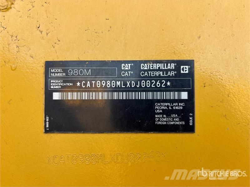 CAT 980M Gumikerekes homlokrakodók