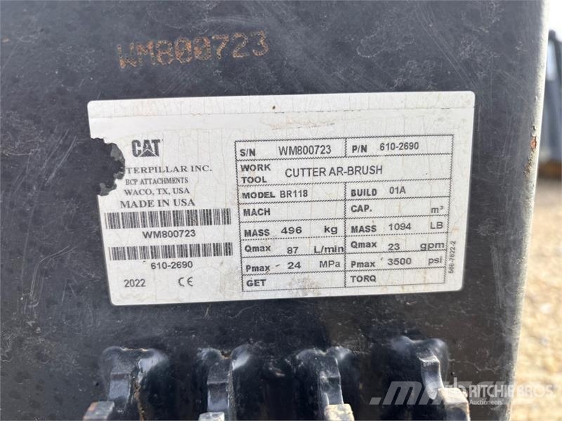 CAT BR118 73 in Skid Steer Brush Cutter Косачки за монтиране и теглене