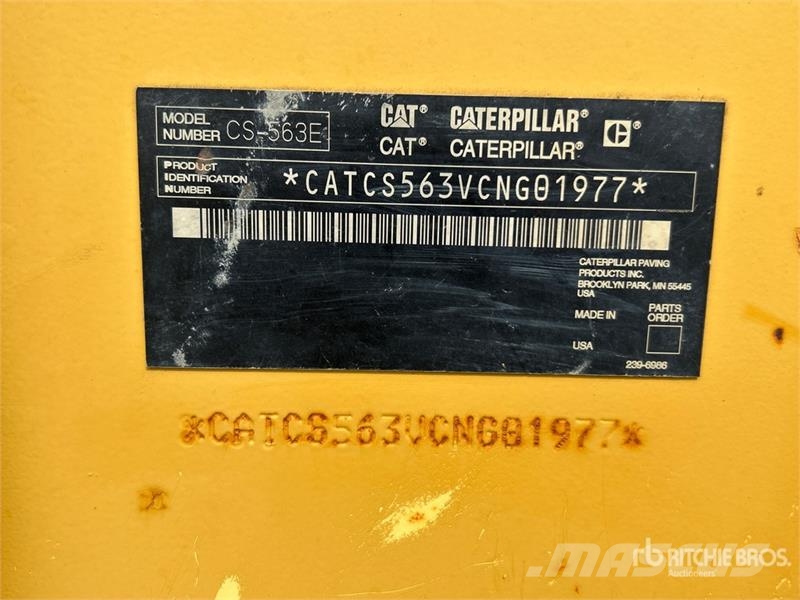 CAT CS563E Vibratory Smooth Drum Compactor 싱글 드럼 롤러