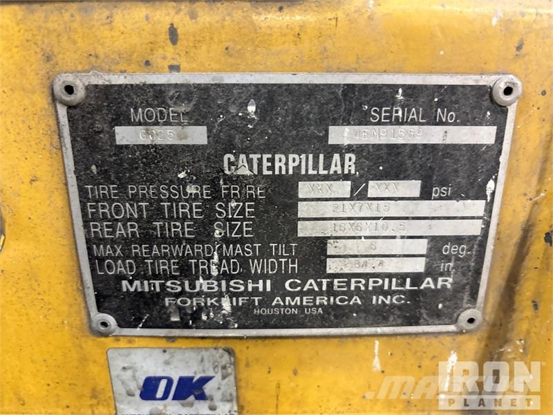 CAT GC25 5000 lb Forklift Інше