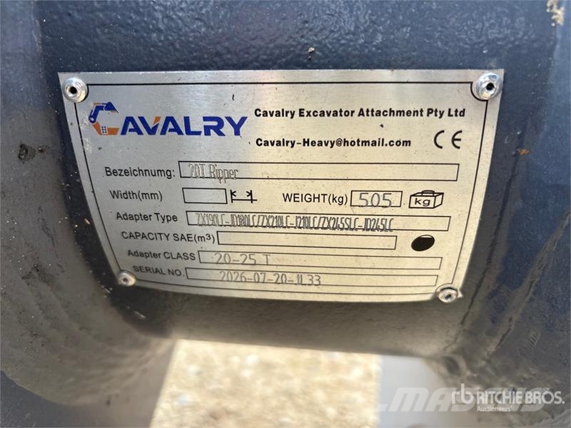  CAVALRY WRZX/JD20-25 Q/C Excavator Ripper - Fits 2 Scarificateur