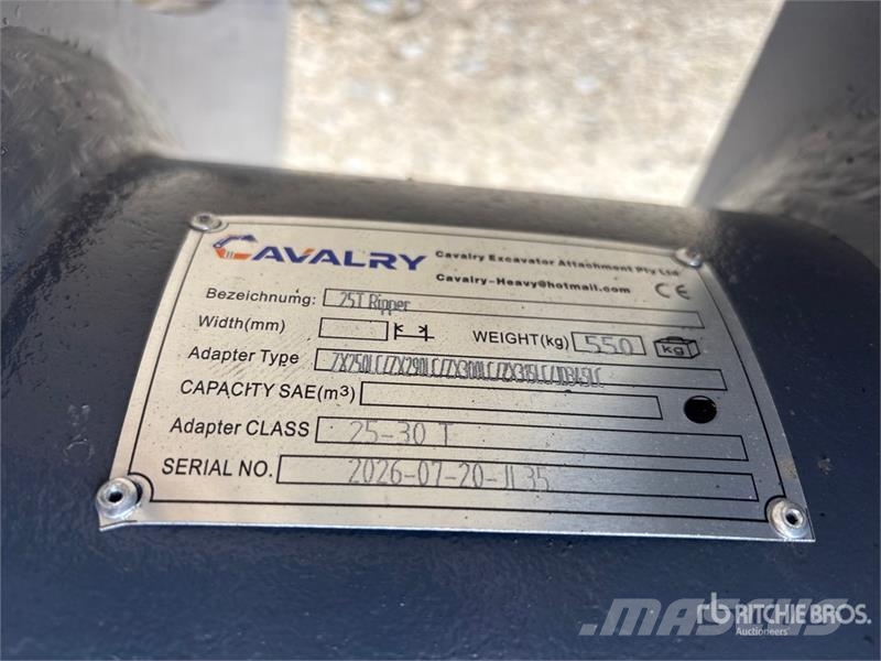 CAVALRY WRZX/JD25-30 Q/C Excavator Ripper - Fits 2 Scarificateur