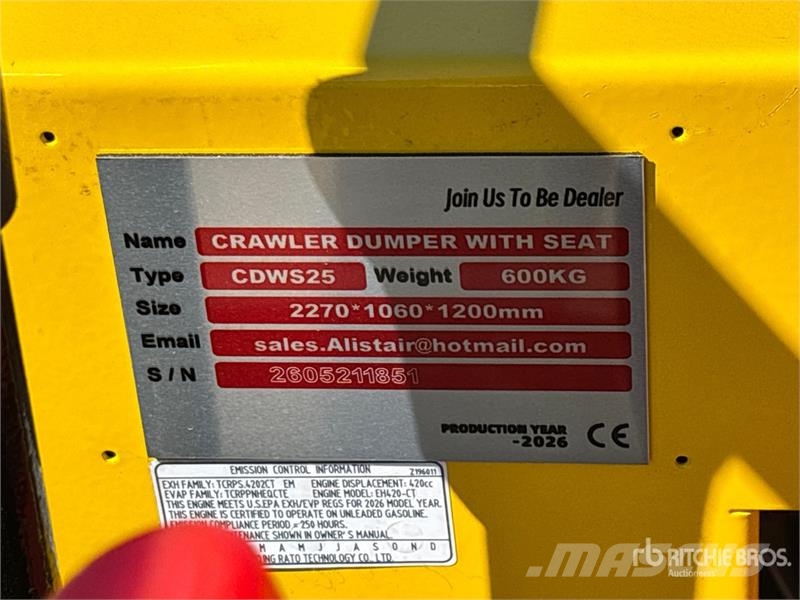 CDWS25 Mini Crawler Dumper (Unused) Dumpers εργοταξίου