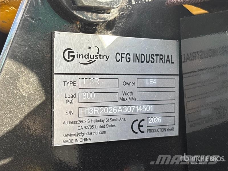 CFG H13R Mini Excavator (Unused) Mini excavators < 7t