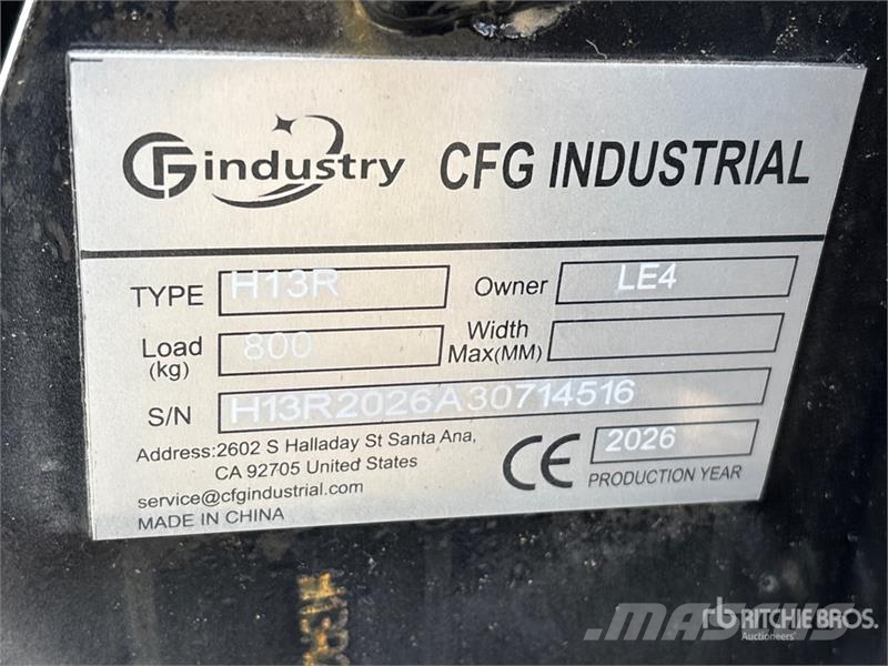 CFG H13R Mini Excavator (Unused) Minikoparki