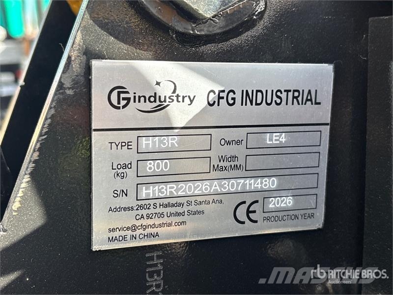 CFG H13R Mini Excavator (Unused) Mini excavators < 7t
